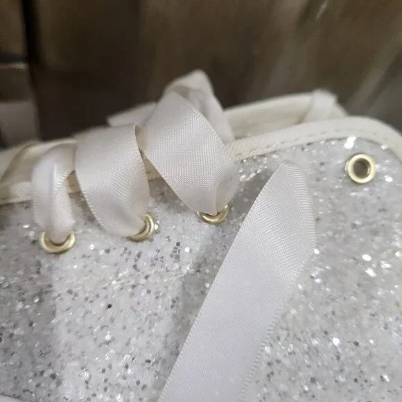 Kate Spade x Keds truly all over glitter sneakers Ivory/Cream Size 9 - Picture 8 of 13